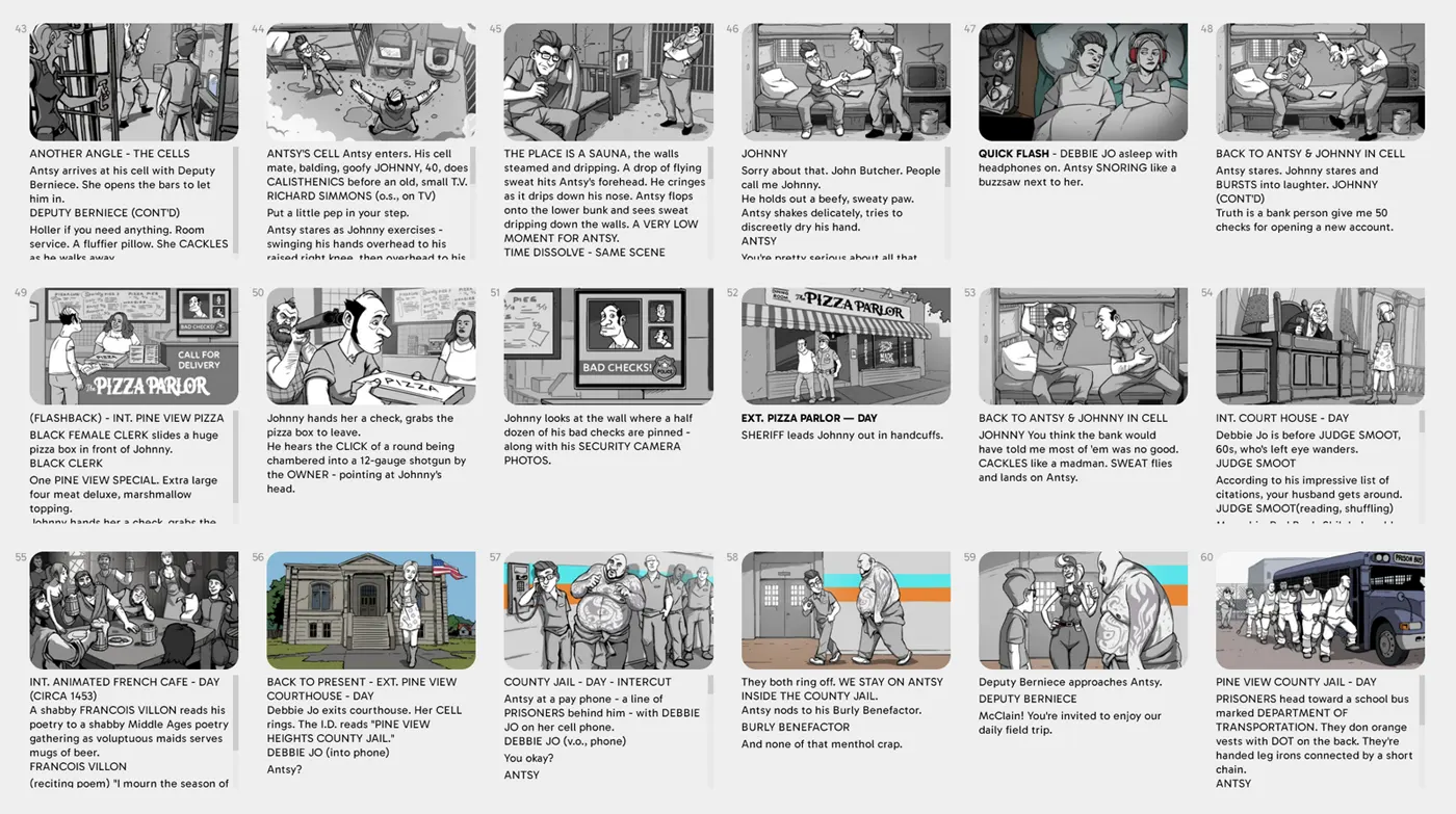 Storyboard of Way Cool World, new animated series