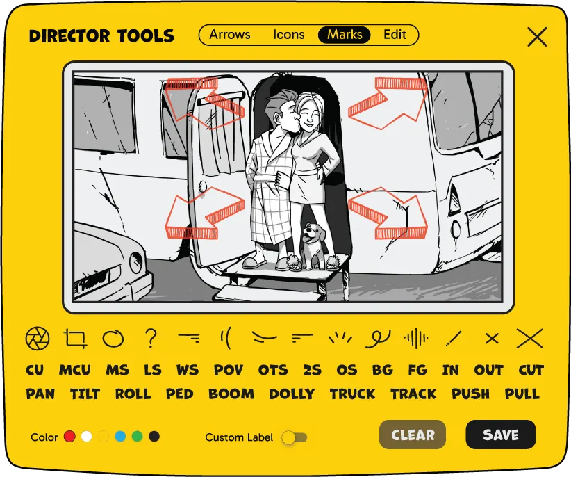 StoryBoom -director tools view
