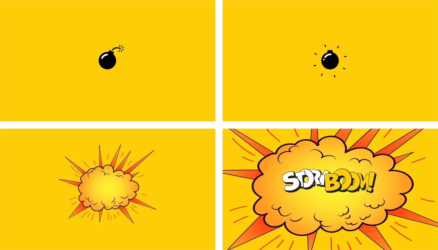 StoryBoom logo graphics for the animation